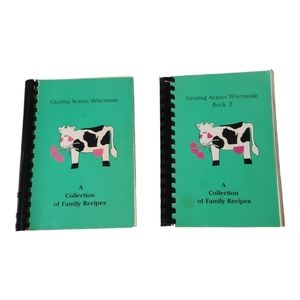 Vintage Grazing Across Wisconsin  Book 1 and Book 2 Family Recipes